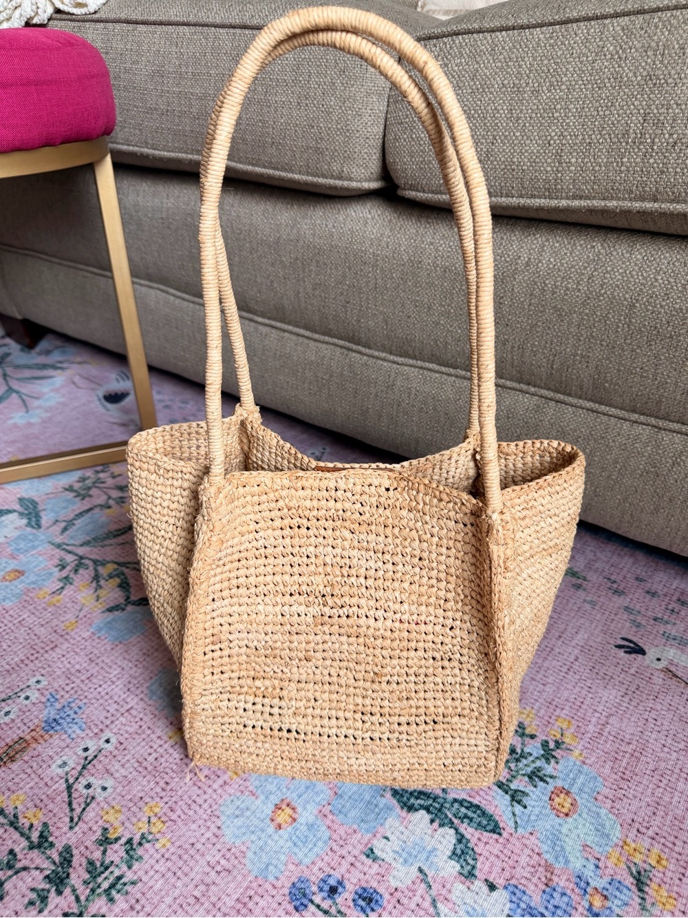 Madewell raffia Lexington tote
